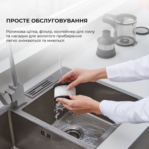 Ручний вертикальний миючий пилосос Dreame R10 PRO Aqua (VZV15A) 1432446 фото